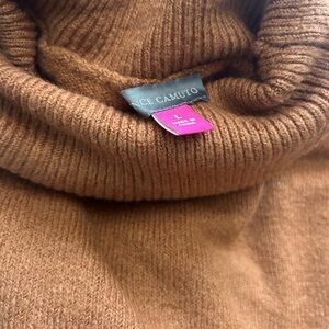 Vince Camuto Women's Tan Cowl Neck Sweater